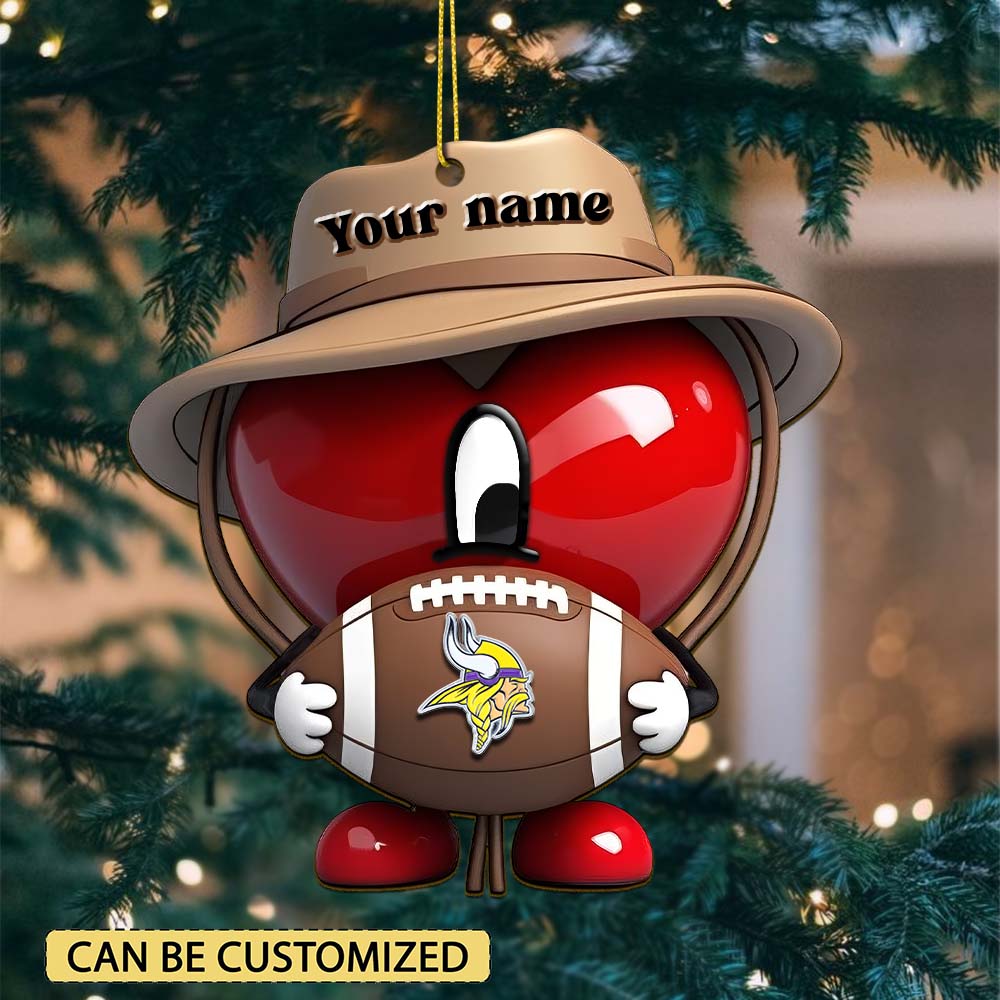 Sportswearmerch Minnesota Vikings NFL x Bad Bunny Acrylic Ornament Gift For Fans