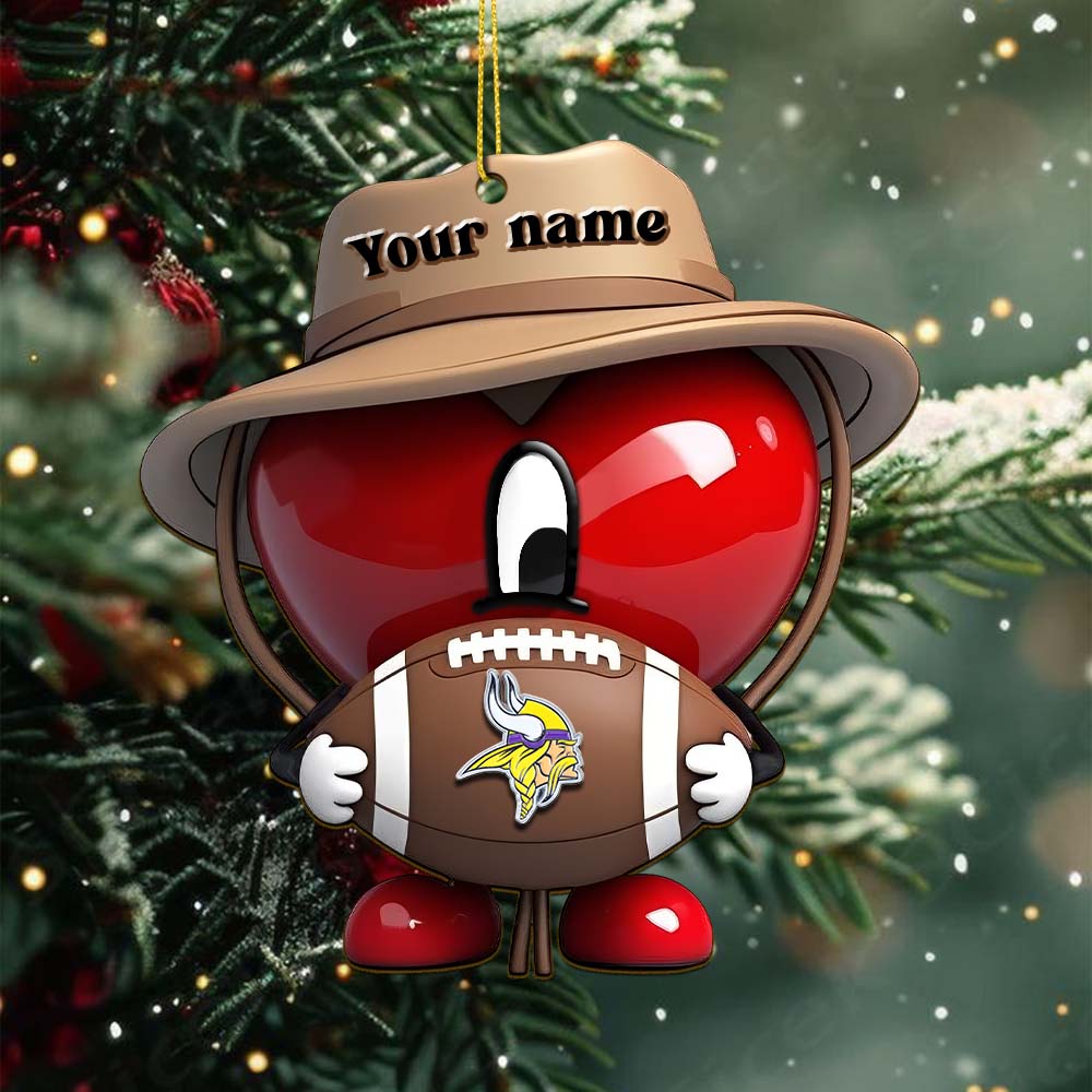 Sportswearmerch Minnesota Vikings NFL x Bad Bunny Acrylic Ornament Gift For Fans