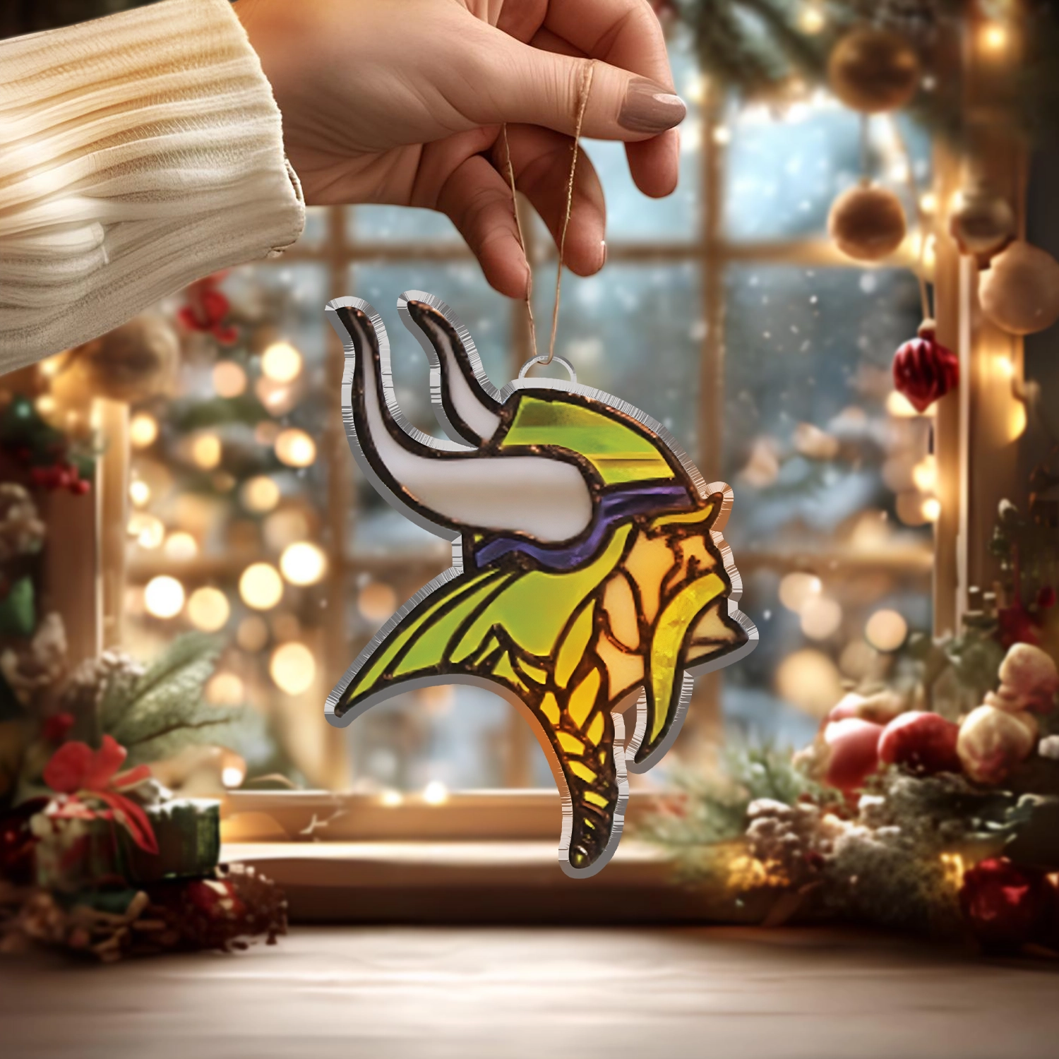 Sportswearmerch Minnesota Vikings NFL x Christmas Acrylic Ornament Gift For Fans