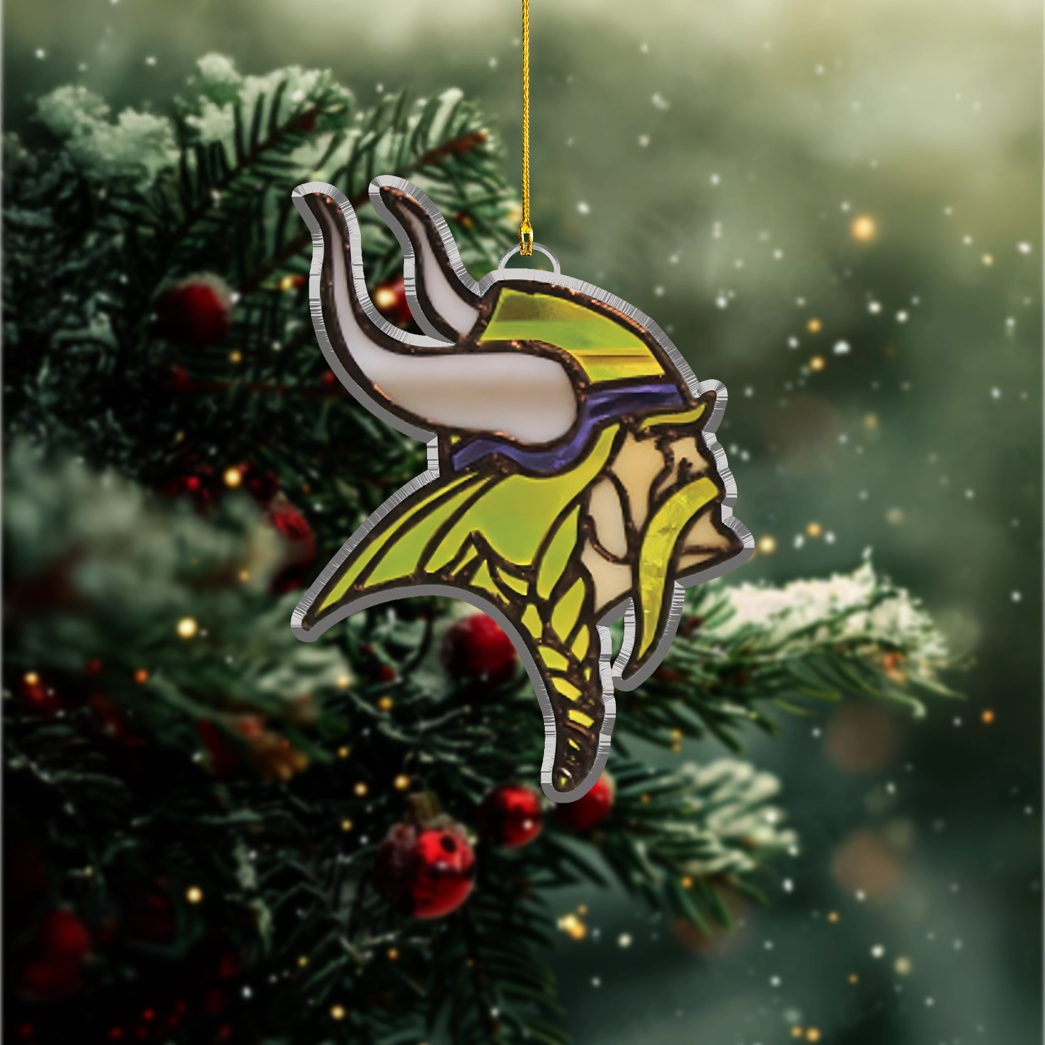 Sportswearmerch Minnesota Vikings NFL x Christmas Acrylic Ornament Gift For Fans