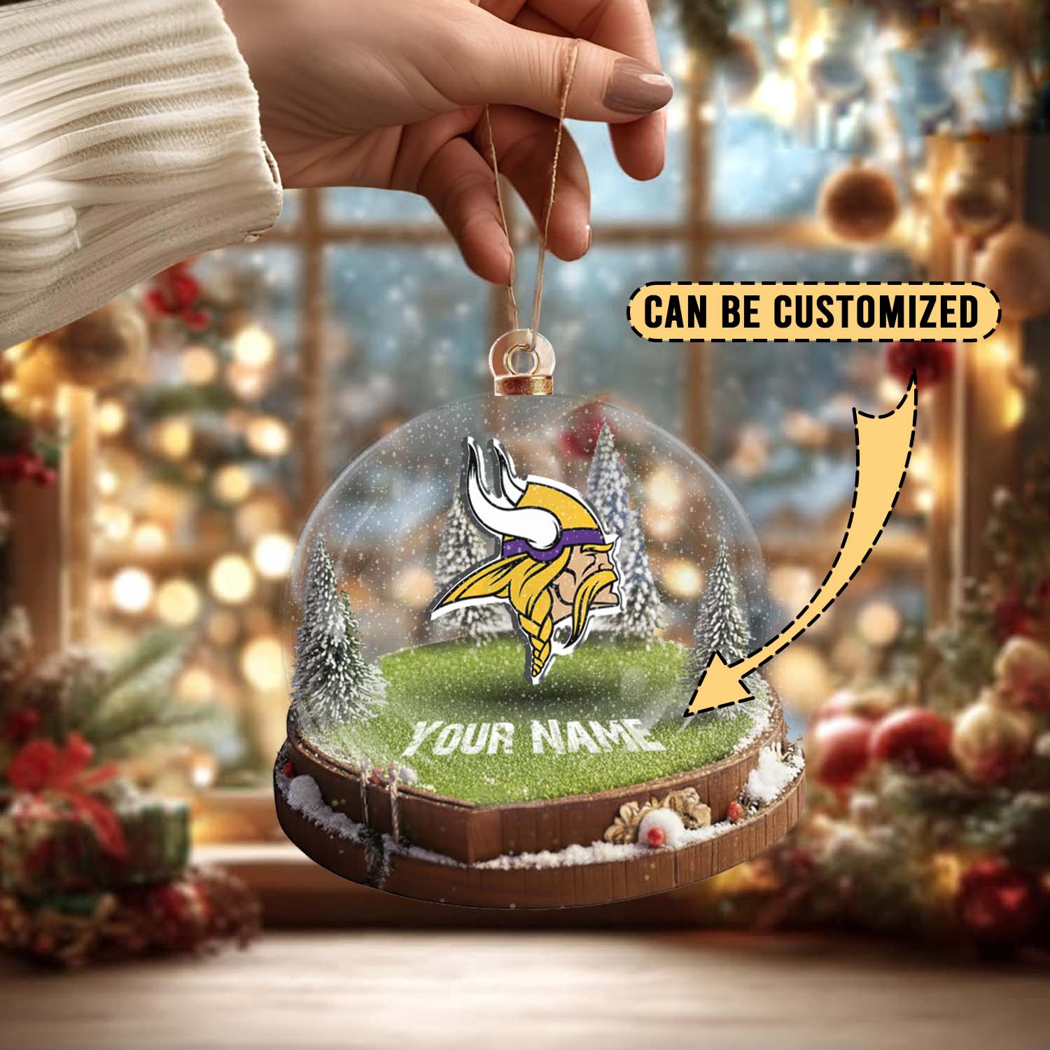 Sportswearmerch Minnesota Vikings NFL x Christmas Acrylic Ornament Gift For Fans