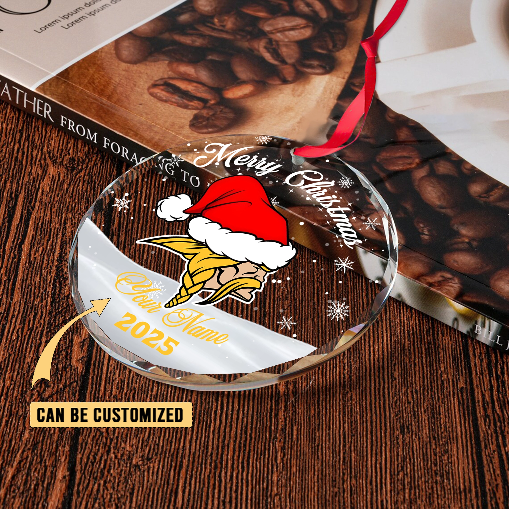 Sportswearmerch Minnesota Vikings NFL x Christmas Glass Ornament Gift For Fan