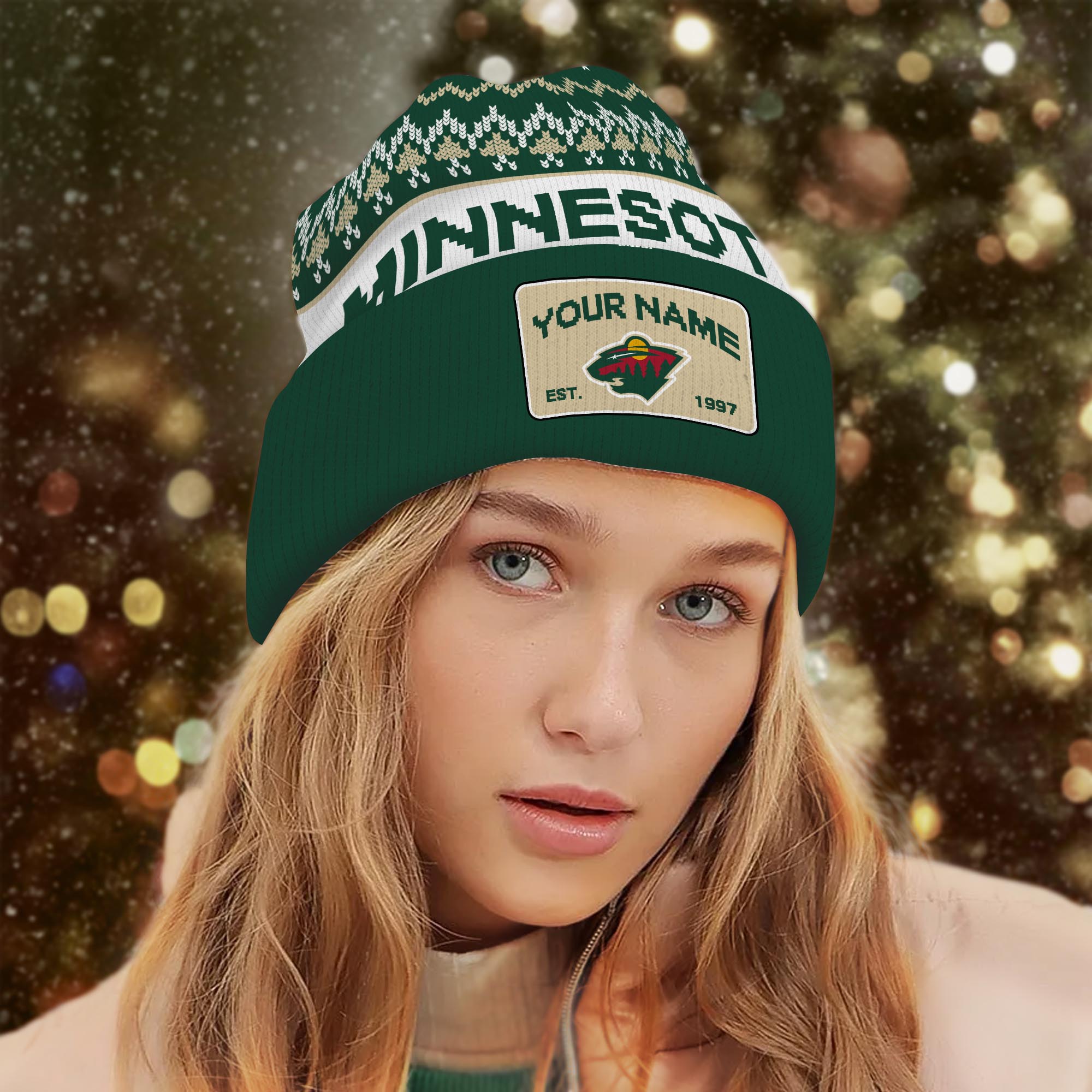 Sportswearmerch Minnesota Wild NHL Christmas Beanie Hat For Fan