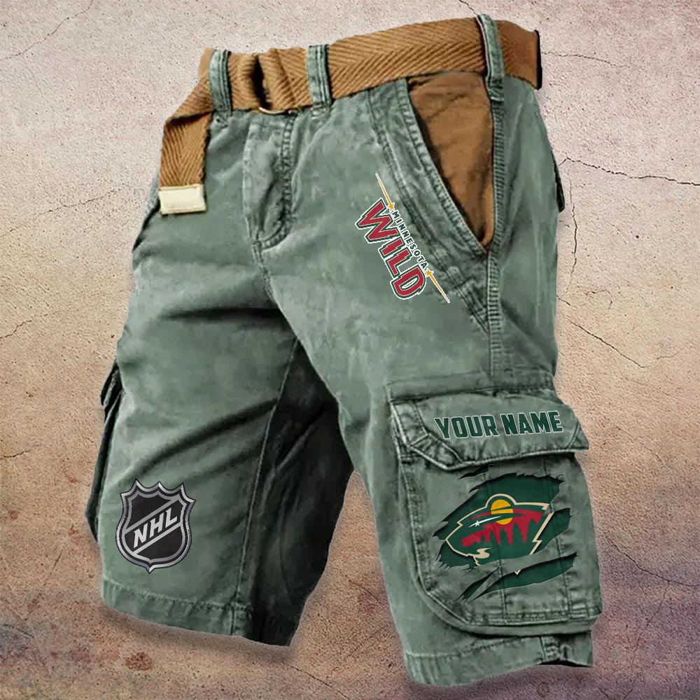 Sportswearmerch Minnesota Wild NHL Denim Short For Fan