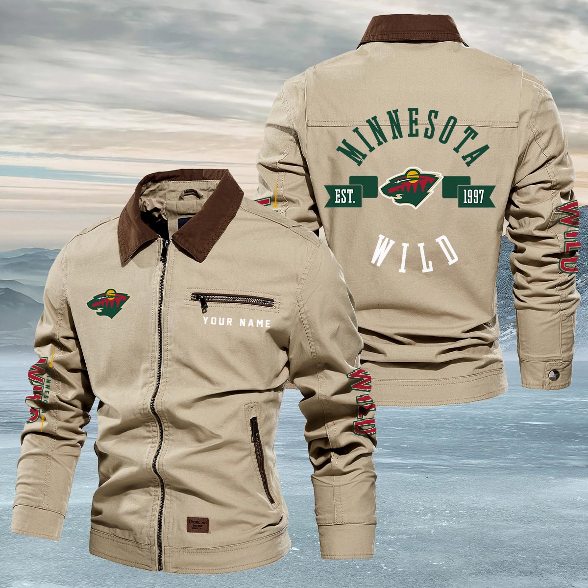 Sportswearmerch Minnesota Wild NHL Lapel Jacket For Fan