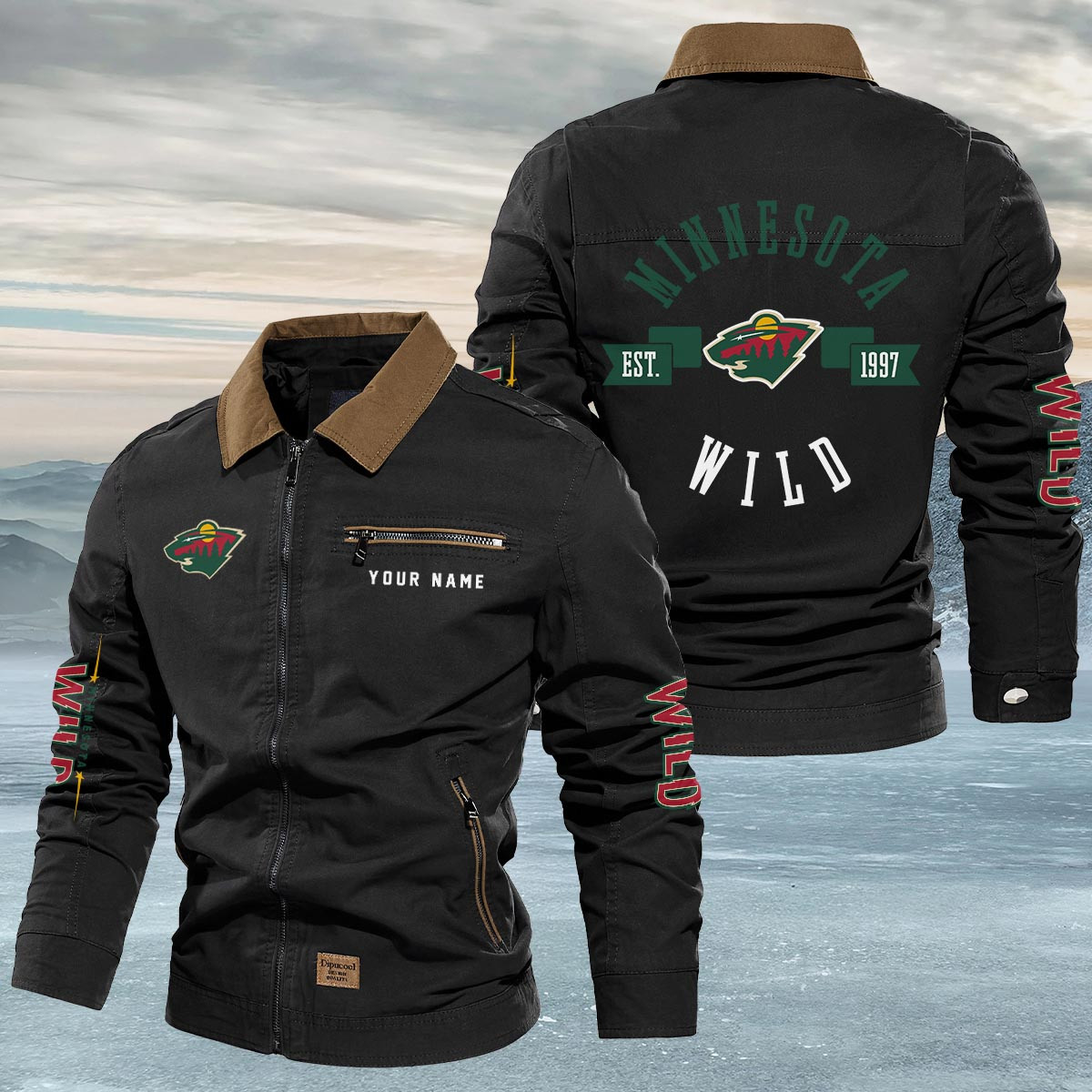 Sportswearmerch Minnesota Wild NHL Lapel Jacket For Fan
