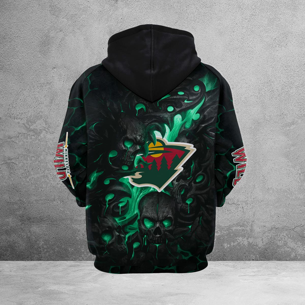 Sportswearmerch Minnesota Wild NHL Lava Skull Hoodie For Fan