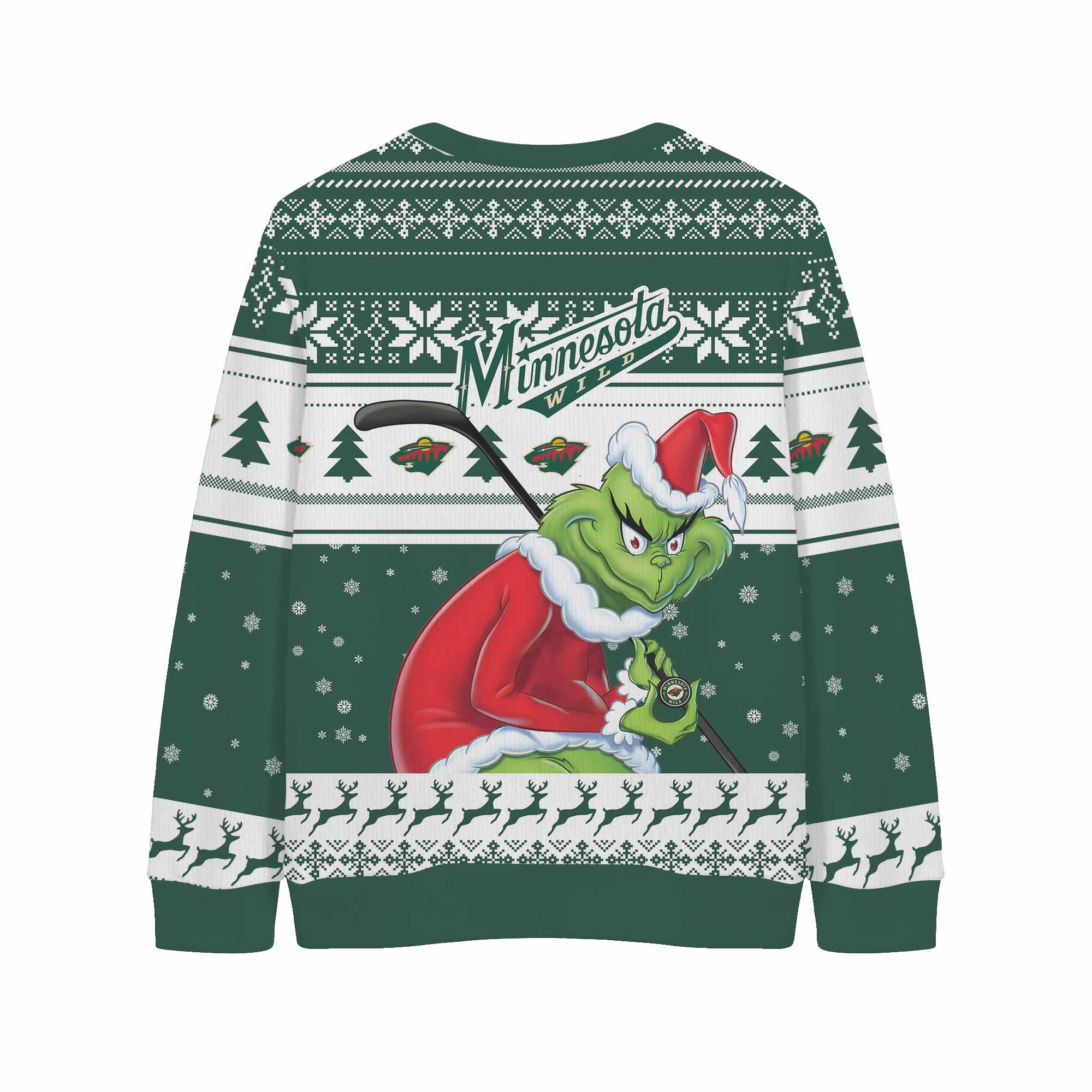 Sportswearmerch Minnesota Wild NHL x Grinch Christmas Cardigan For Fan