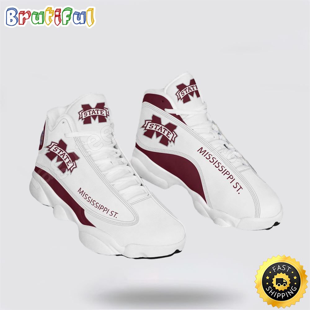 Sportswearmerch Mississippi State Bulldogs NCAA AJ13 Sneakers Shoes For Men And Women