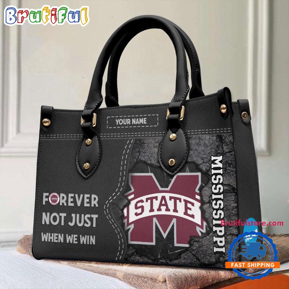 Sportswearmerch Mississippi State Bulldogs NCAA Leather Hand Bag For Fan