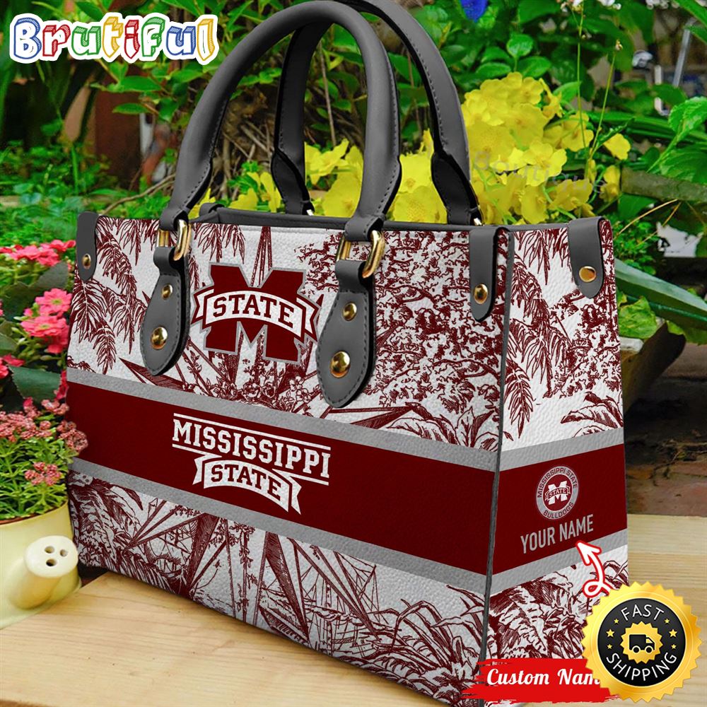 Sportswearmerch Mississippi State Bulldogs NCAA Leather HandBag For Fan