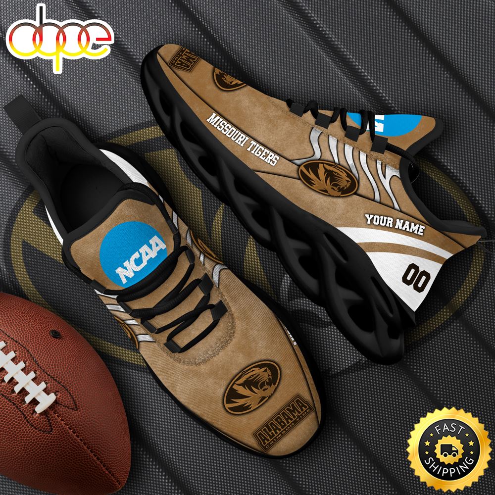 Sportswearmerch Missouri Tigers NCAA Black Max Soul Shoes Sneakers For Men And Women