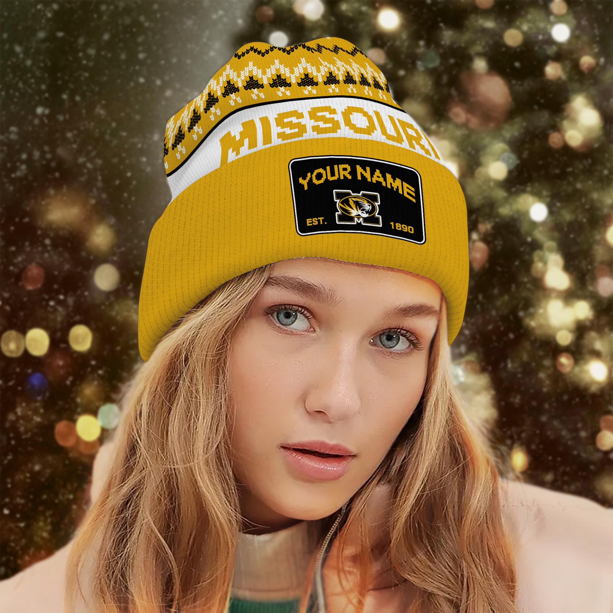 Sportswearmerch Missouri Tigers NCAA Christmas Beanie Hat For Fan
