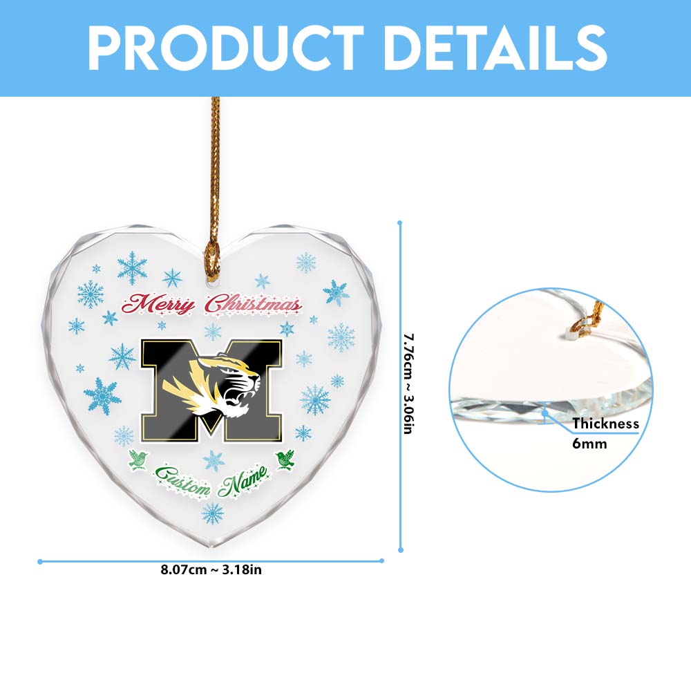 Sportswearmerch Missouri Tigers NCAA x Christmas Glass Ornament Gift For Fans