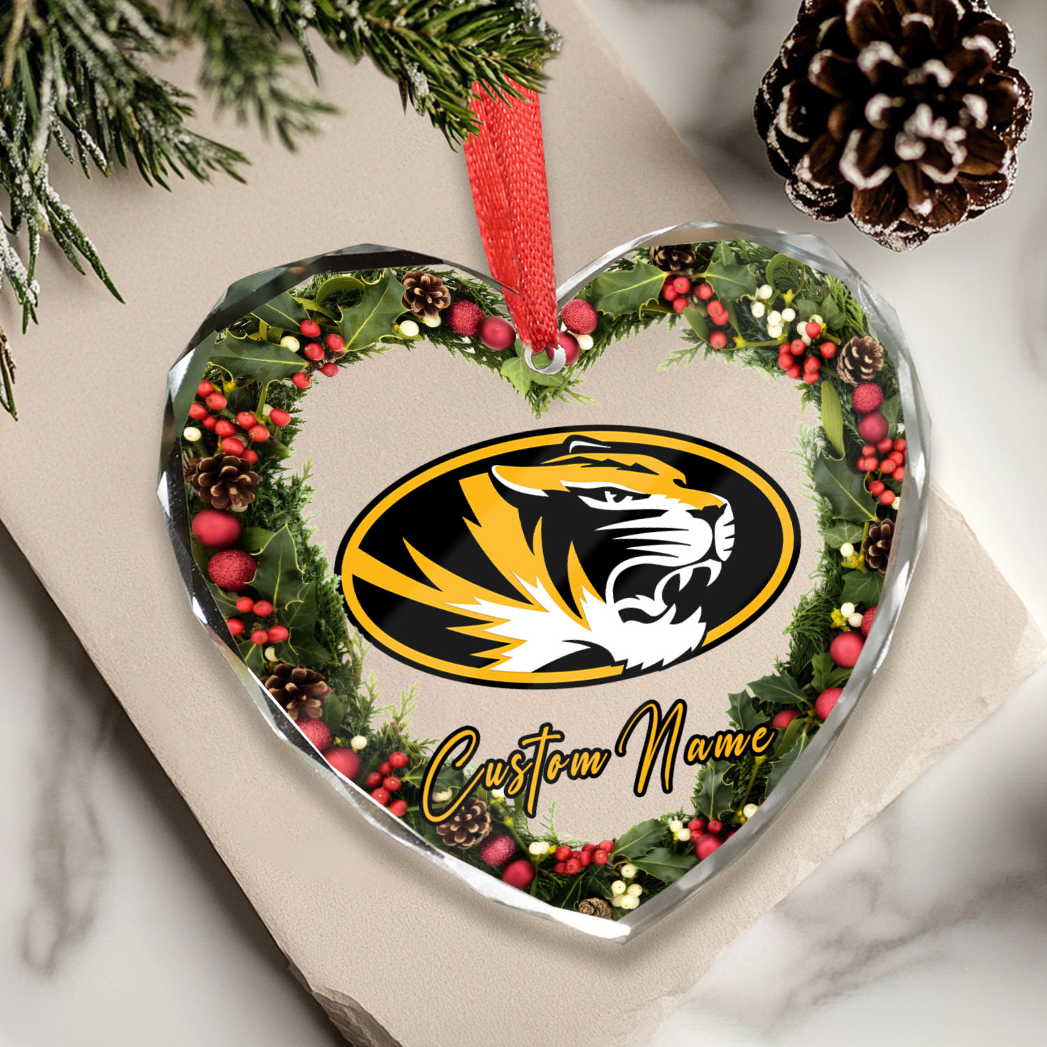 Sportswearmerch Missouri Tigers NCAA x Christmas Glass Ornament Gift For Fans