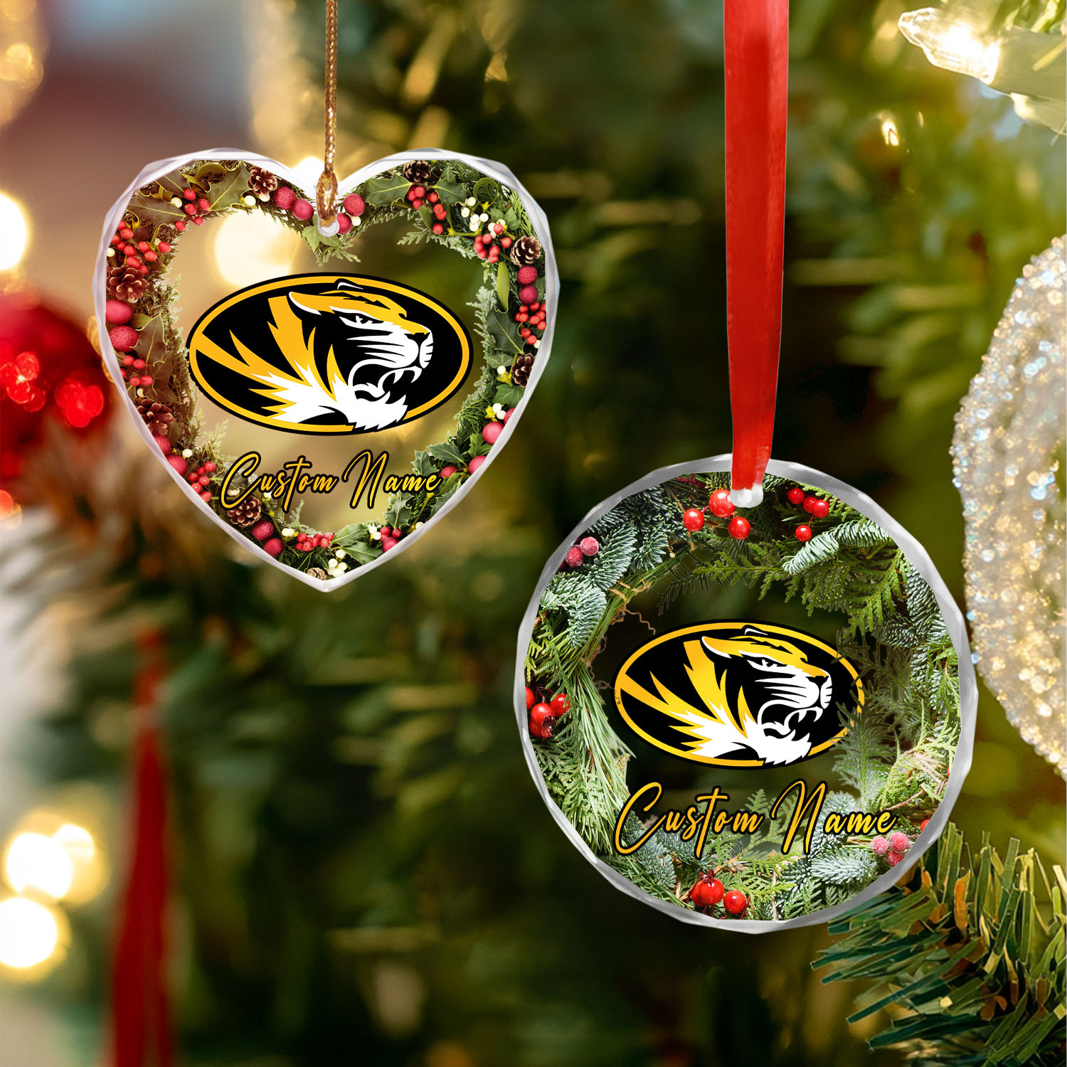 Sportswearmerch Missouri Tigers NCAA x Christmas Glass Ornament Gift For Fans