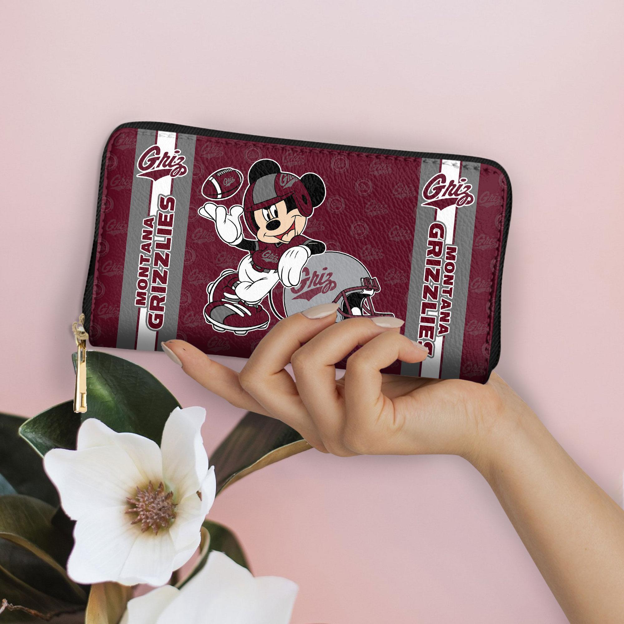 Sportswearmerch Montana Grizzlies NCAA x Mickey Women Leather Handbag For Fan