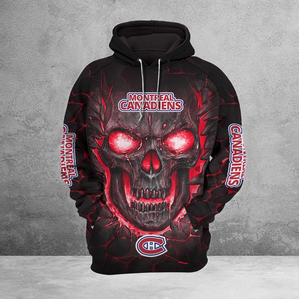 Sportswearmerch Montréal Canadiens NHL Lava Skull Hoodie For Fan