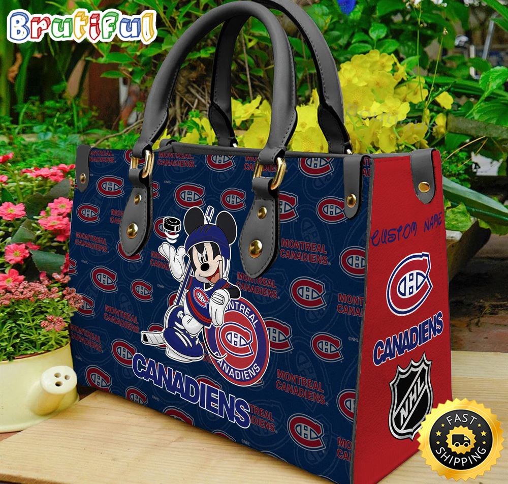 Sportswearmerch MontrÃ©al Canadiens NHL x Mickey Leather Handbag For Fan