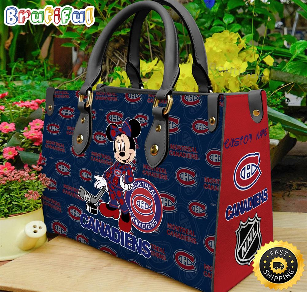 Sportswearmerch MontrÃ©al Canadiens NHL x Minnie Leather Handbag For Fan