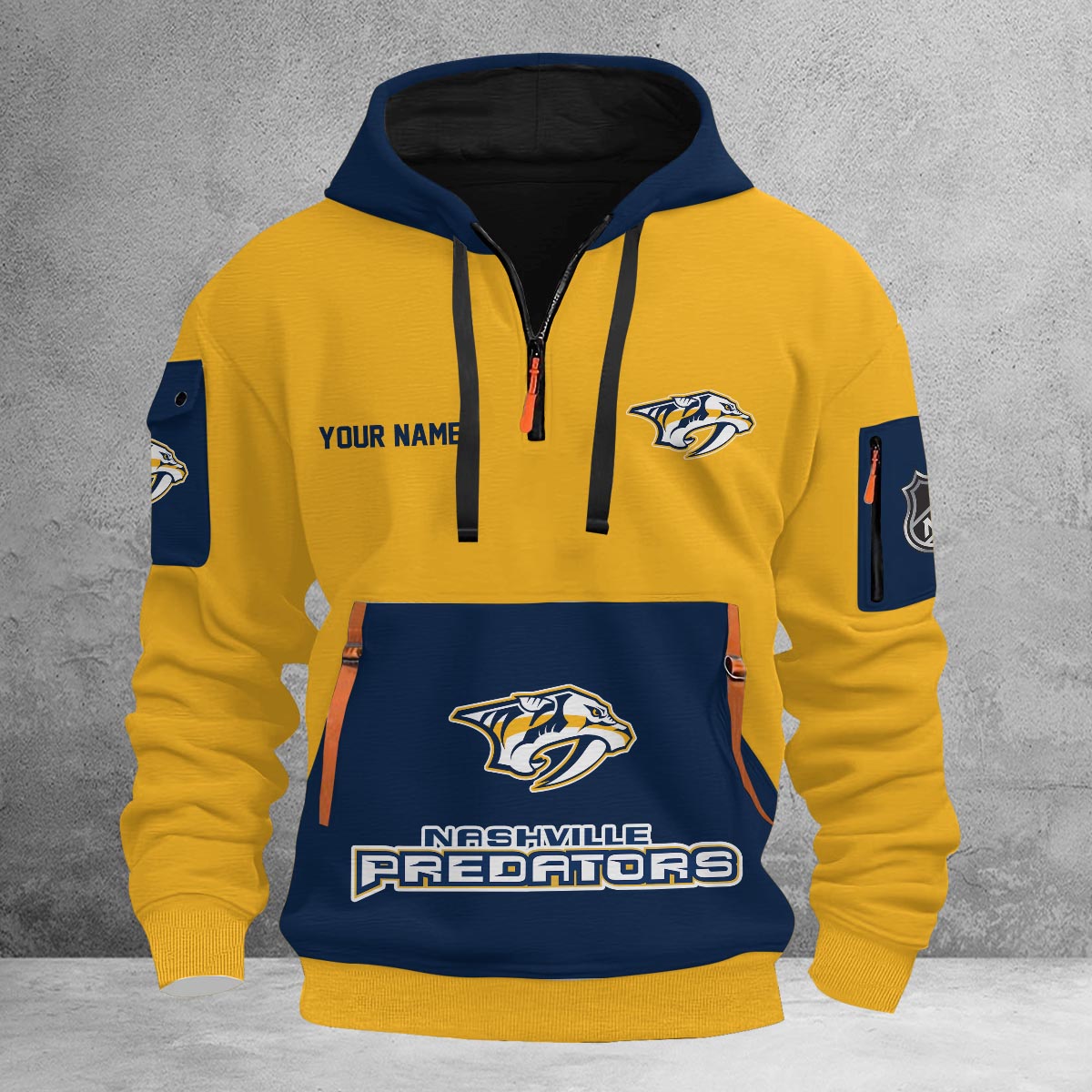 Sportswearmerch Nashville Predators NHL Half Zip Hoodie Personalized For Fan