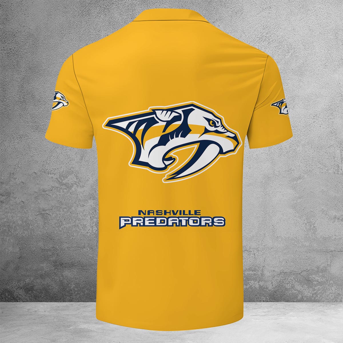 Sportswearmerch Nashville Predators NHL Lapel Zip Polo Shirt For Fan