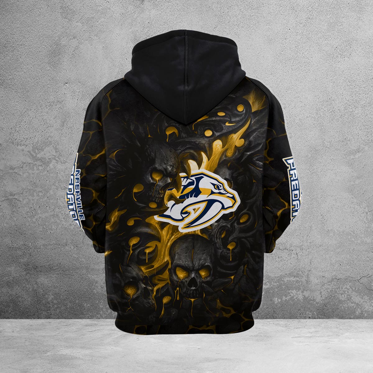 Sportswearmerch Nashville Predators NHL Lava Skull Hoodie For Fan