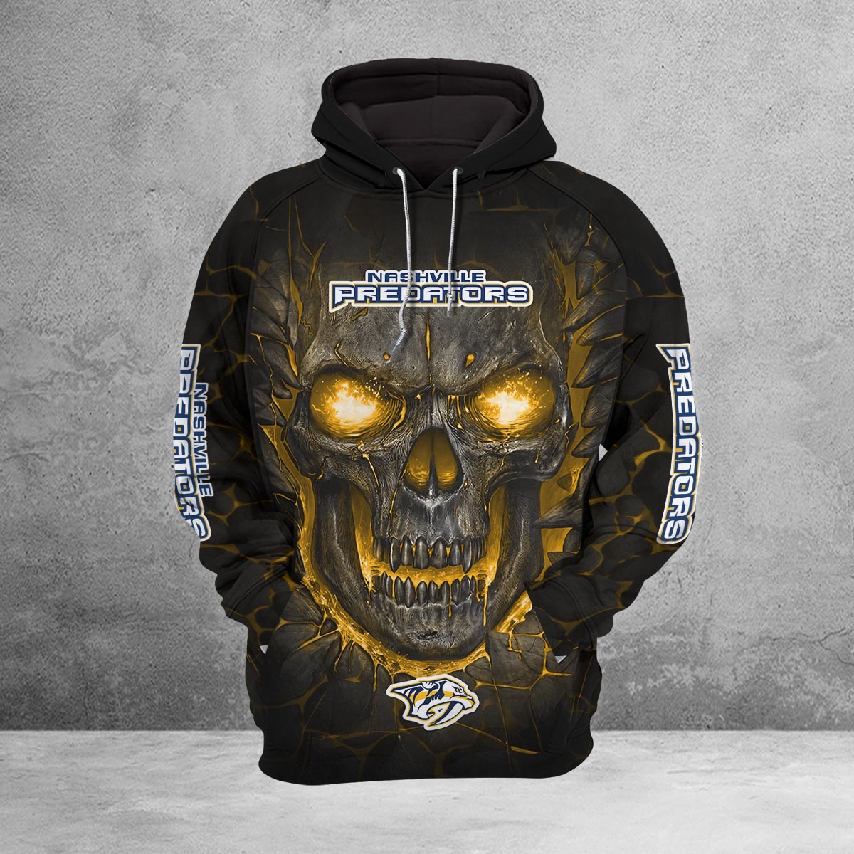 Sportswearmerch Nashville Predators NHL Lava Skull Hoodie For Fan