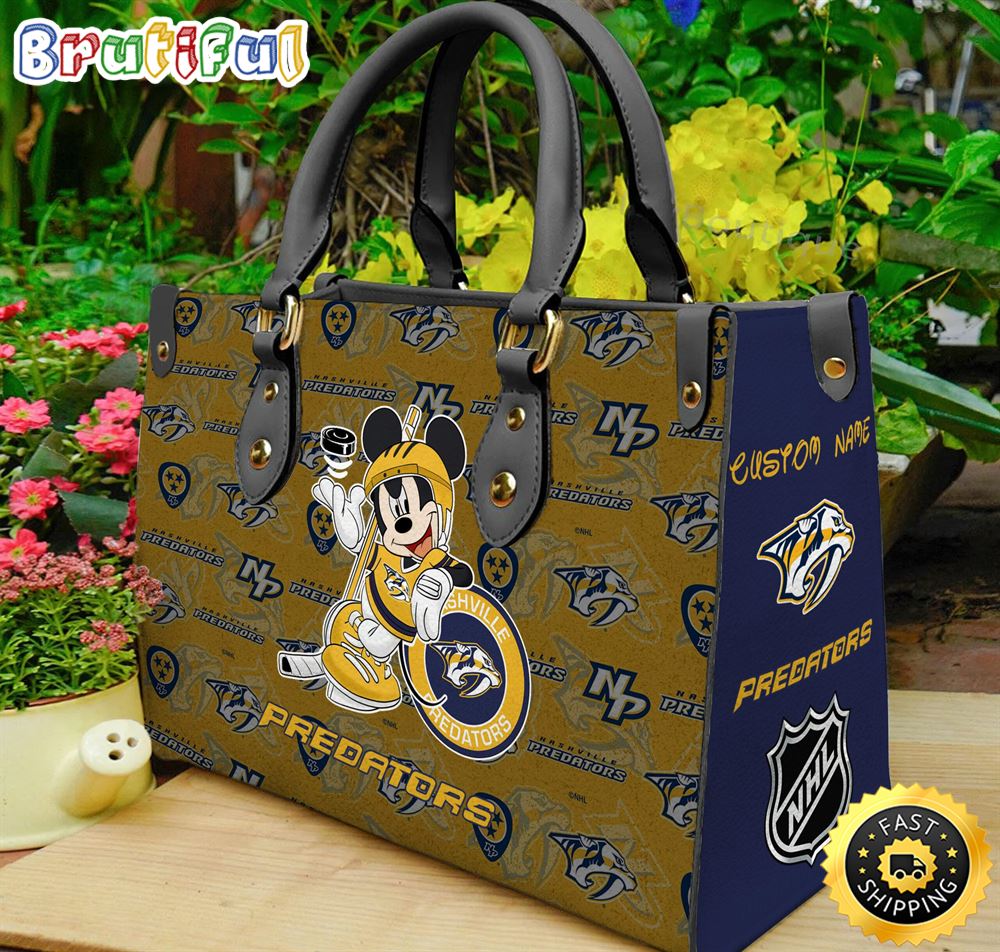 Sportswearmerch Nashville Predators NHL x Mickey Leather Handbag For Fan