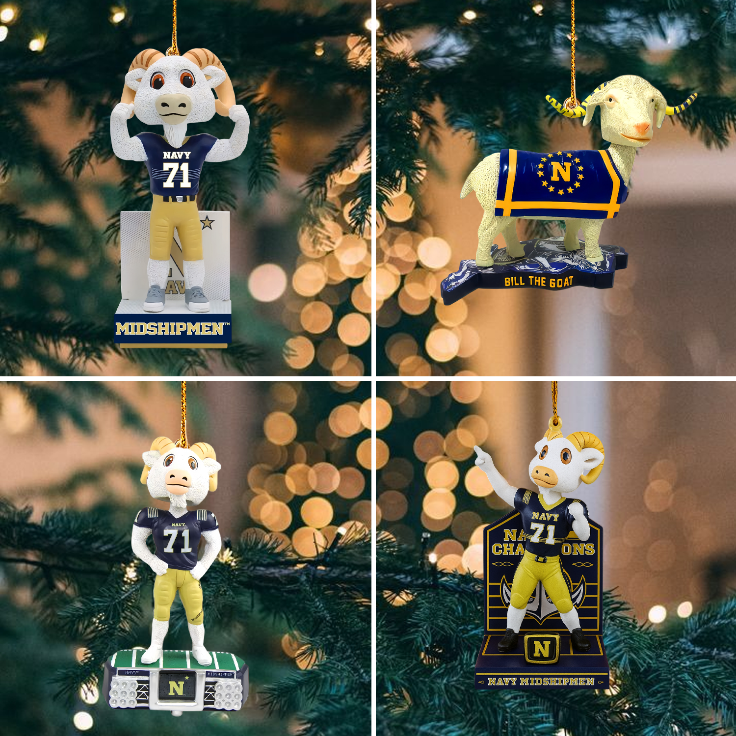 Sportswearmerch Navy Midshipmen NCAA Christmas Acrylic Ornament Gift For Fan
