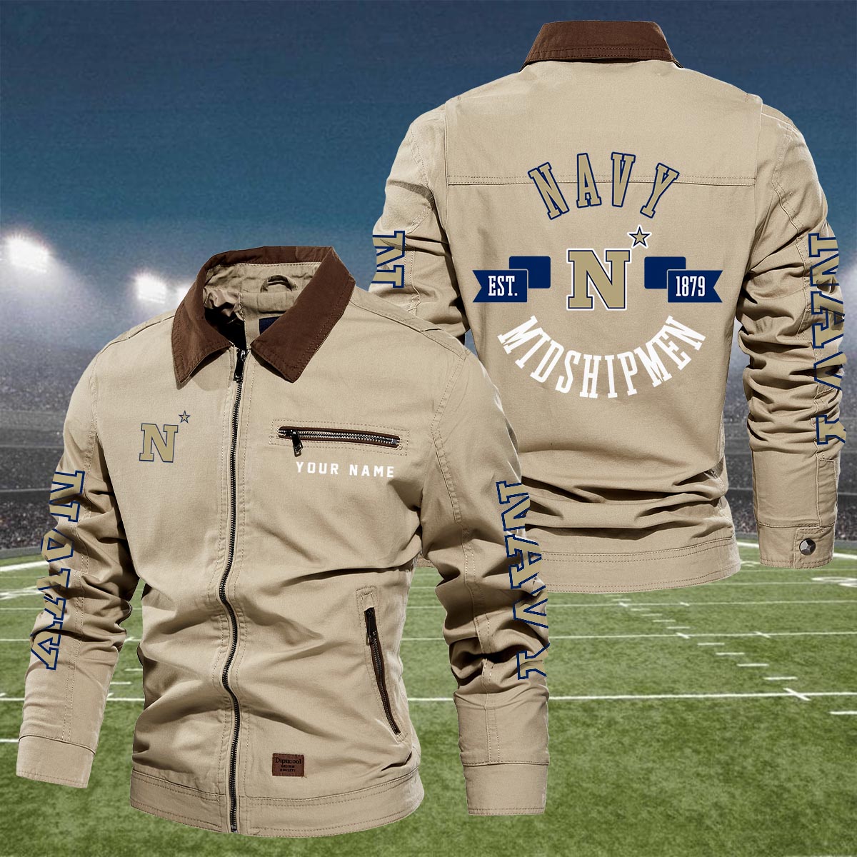 Sportswearmerch Navy Midshipmen NCAA Lapel Jacket For Fan