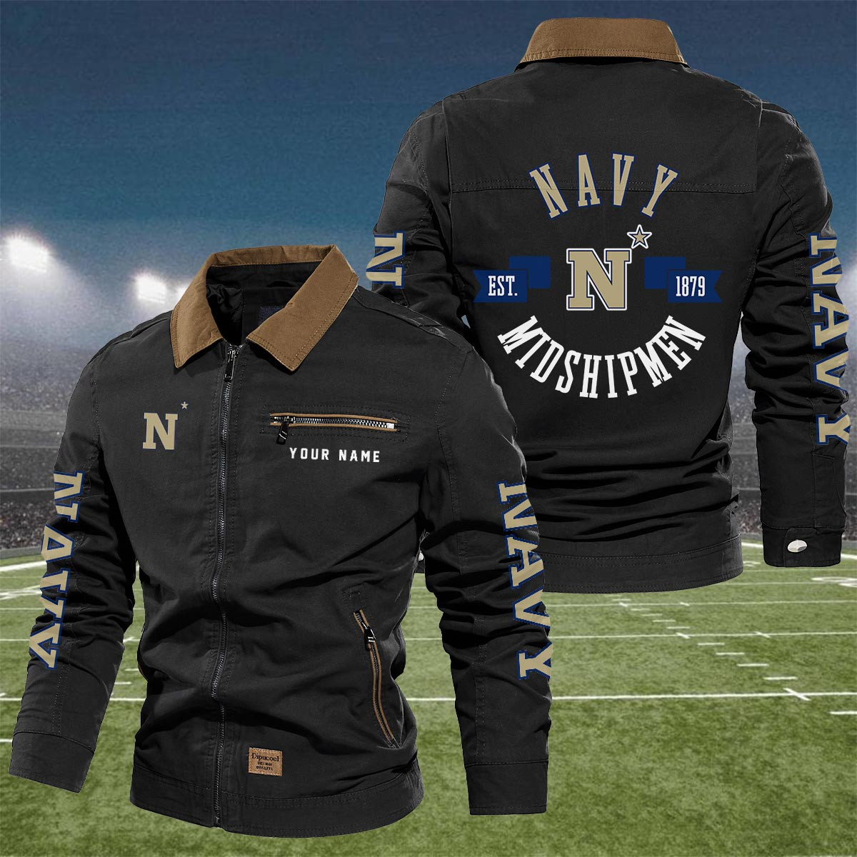 Sportswearmerch Navy Midshipmen NCAA Lapel Jacket For Fan