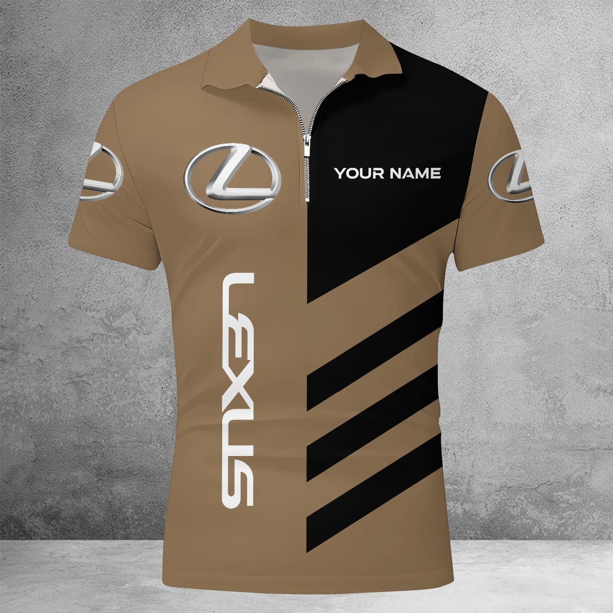 Sportswearmerch Navy Midshipmen NCAA Lapel Zip Polo Shirt For Fan