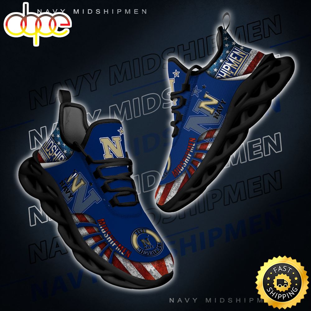 Sportswearmerch Navy Midshipmen NCAA Max Soul Shoes Sneakers For Men And Women