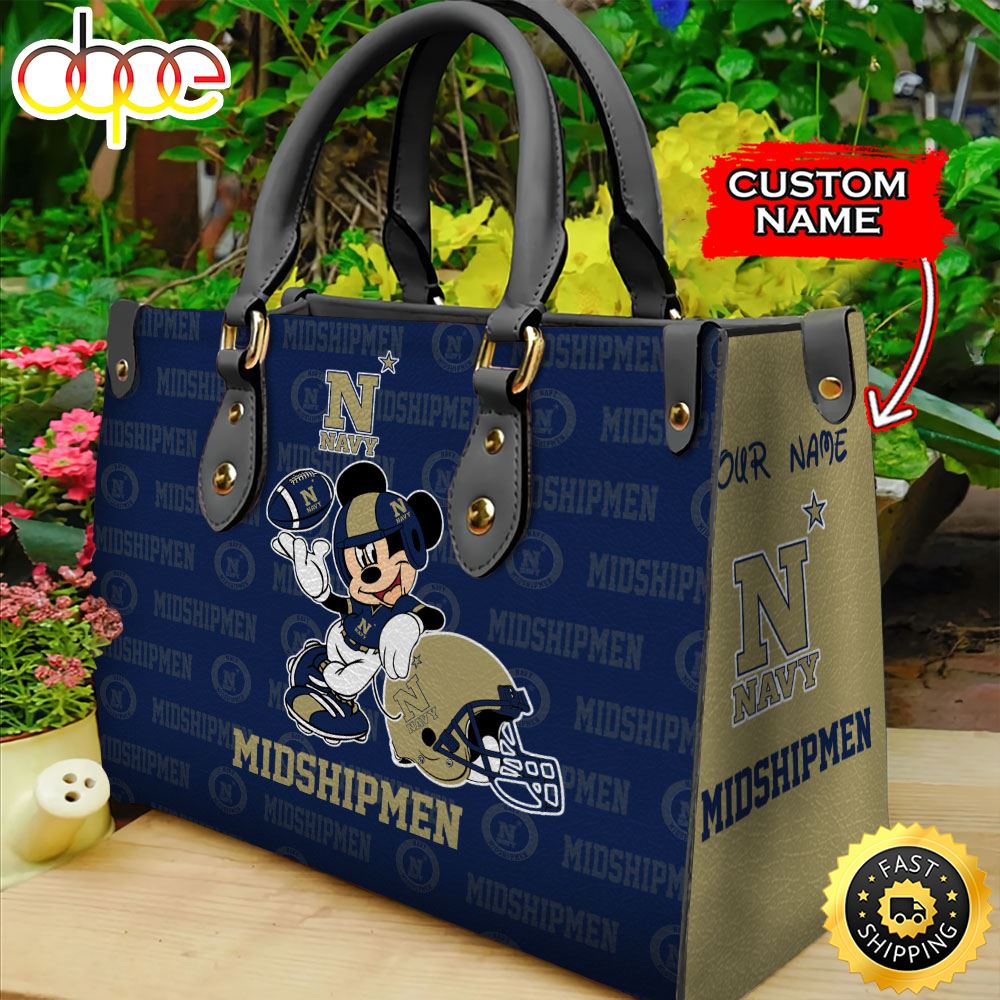 Sportswearmerch Navy Midshipmen NCAA Mickey Leather Bag For Fan