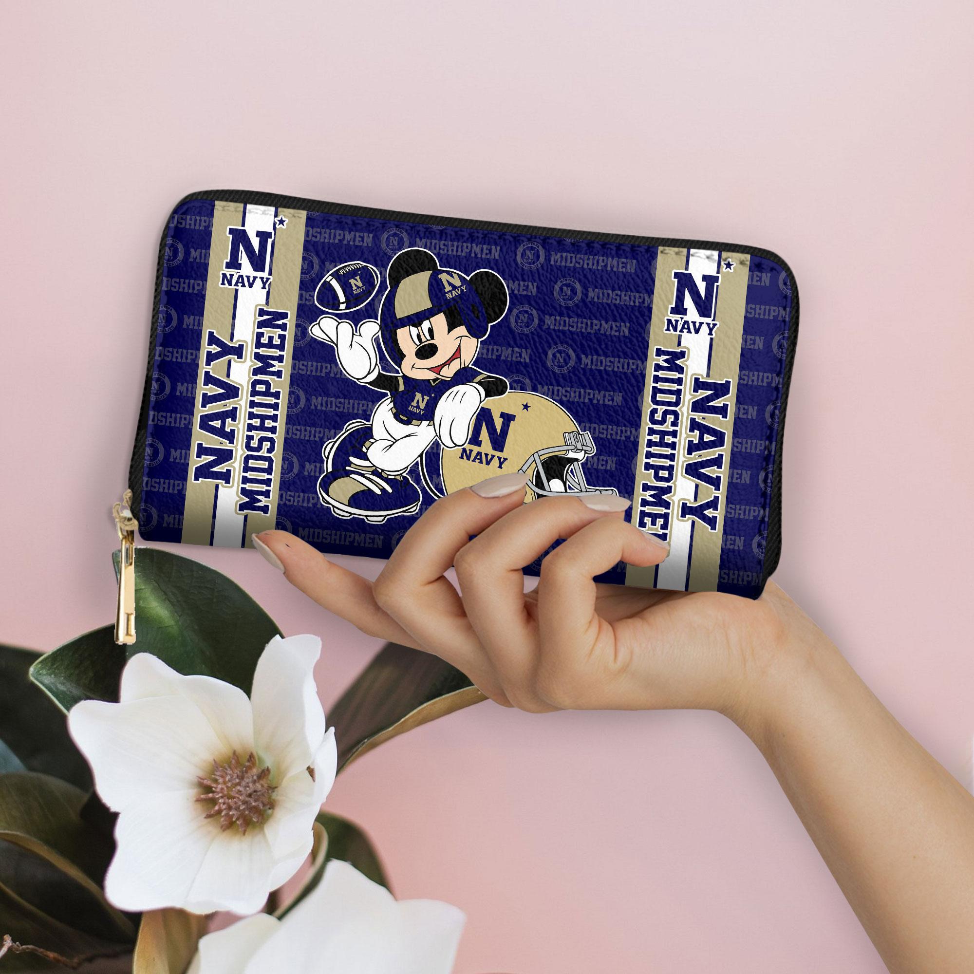 Sportswearmerch Navy Midshipmen NCAA x Mickey Women Leather Handbag For Fan