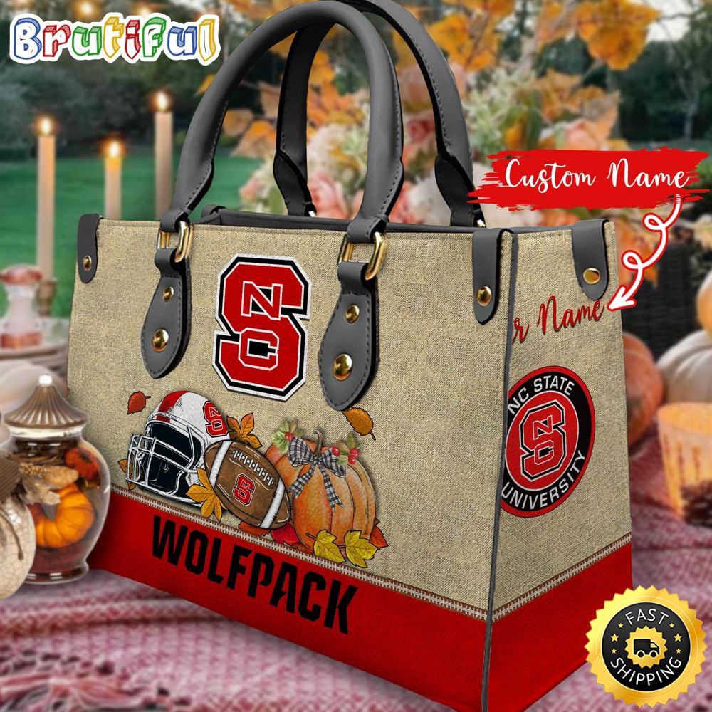 Sportswearmerch NC State Wolfpack NCAA Autumn Leather Handbag For Fan