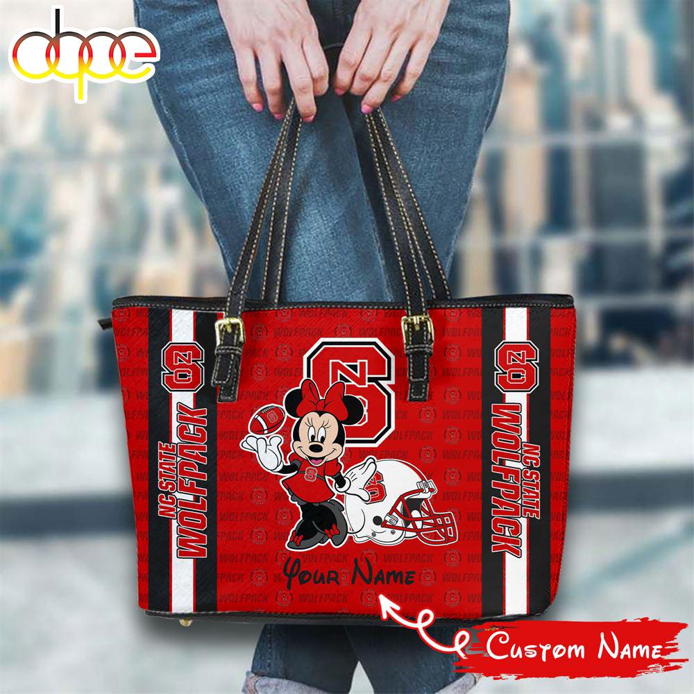 Sportswearmerch Nc State Wolfpack NCAA Minnie Women Leather Tote Bag For Fan