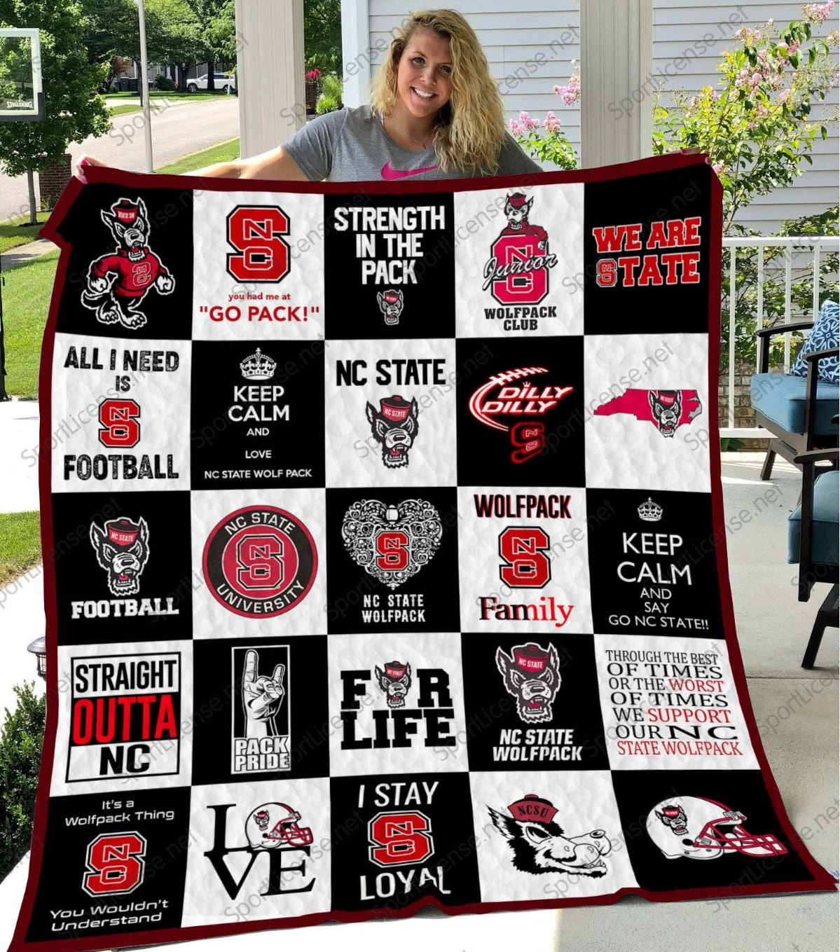 Sportswearmerch NC State Wolfpack NCAA Quilt Blanket For Fan