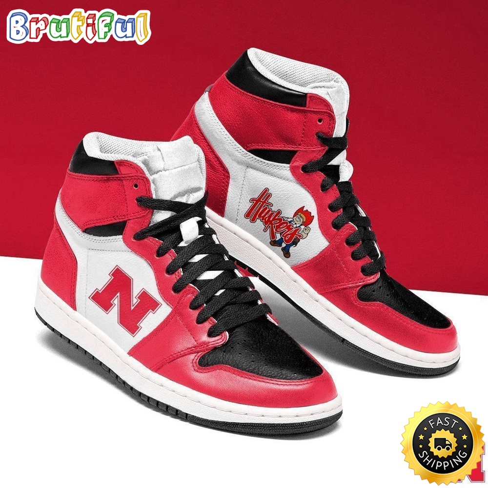 Sportswearmerch Nebraska Cornhuskers NCAA AJ1 High Sneakers Shoes For Men And Women