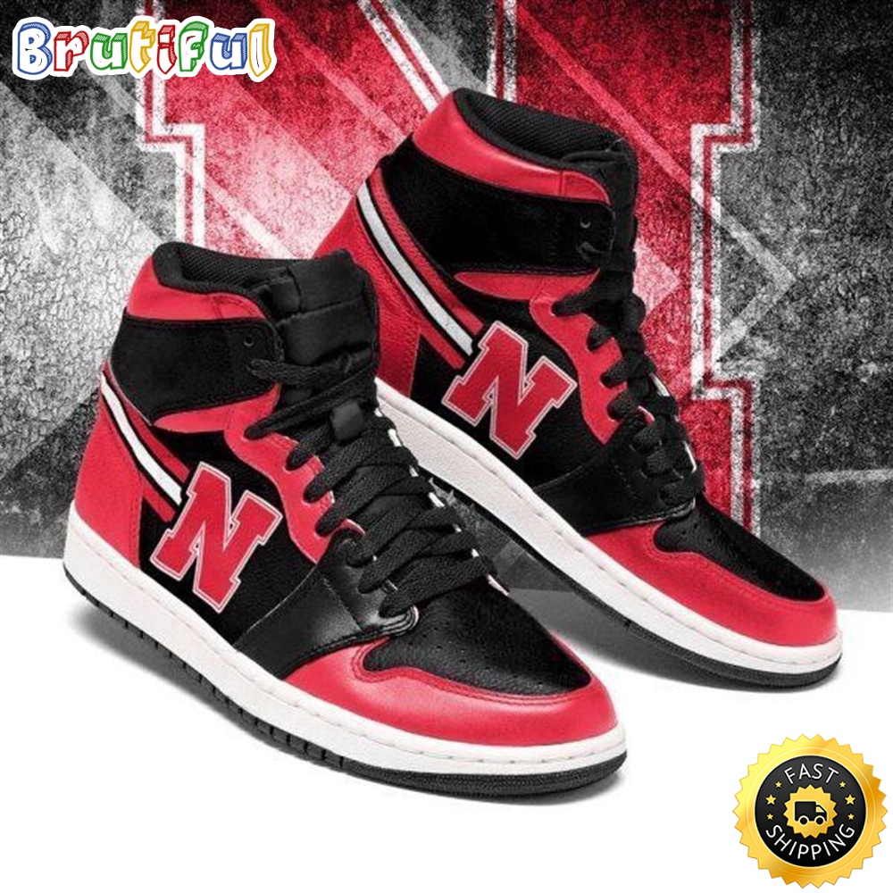 Sportswearmerch Nebraska Cornhuskers NCAA AJ1 High Sneakers Shoes For Men And Women