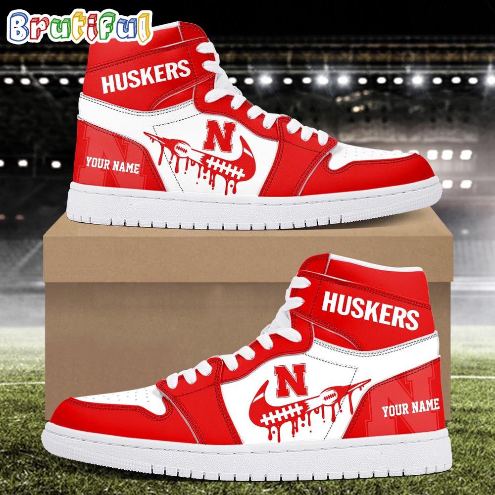 Sportswearmerch Nebraska Cornhuskers NCAA AJ1 High Sneakers Shoes For Men And Women