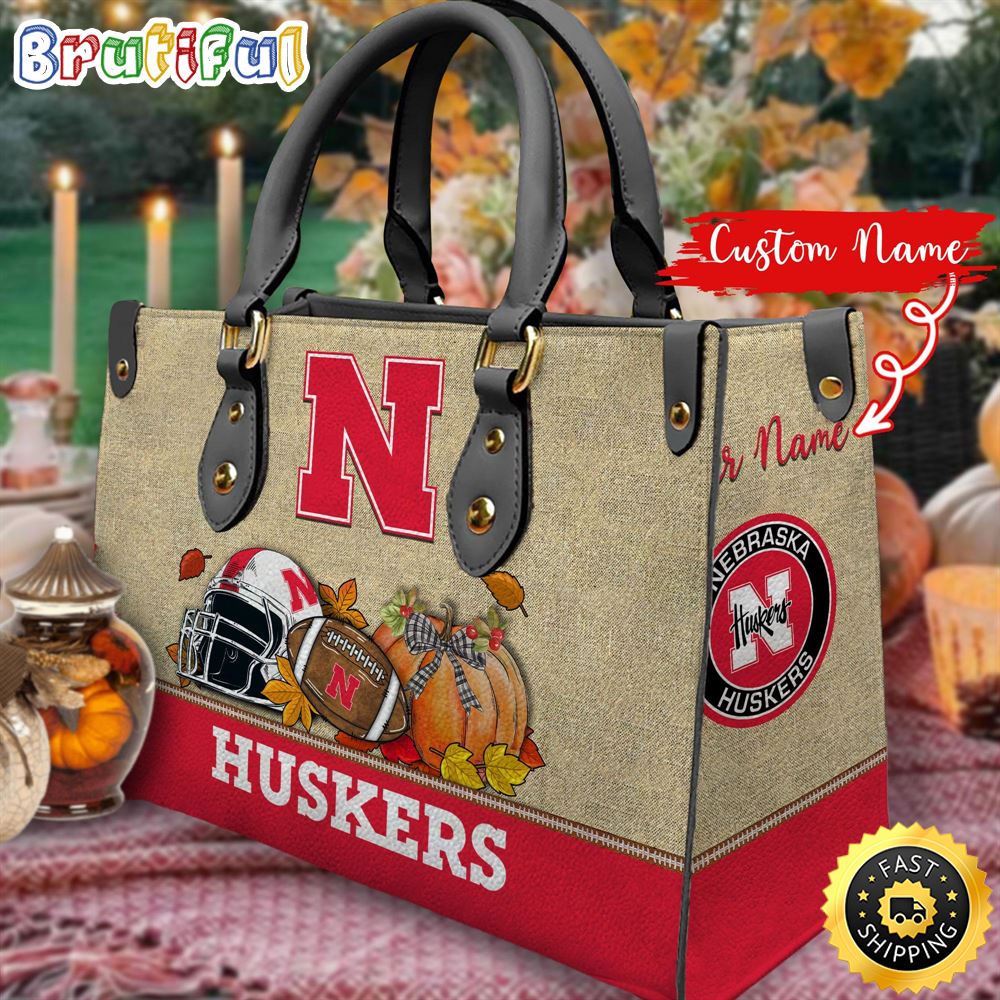 Sportswearmerch Nebraska Cornhuskers NCAA Autumn Leather Handbag For Fan