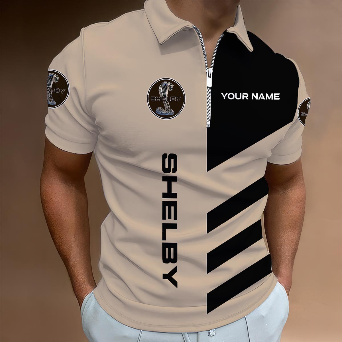 Sportswearmerch Nebraska Cornhuskers NCAA Lapel Zip Polo Shirt For Fan