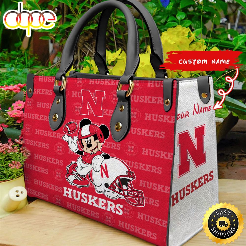 Sportswearmerch Nebraska Cornhuskers NCAA Mickey Leather Bag For Fan