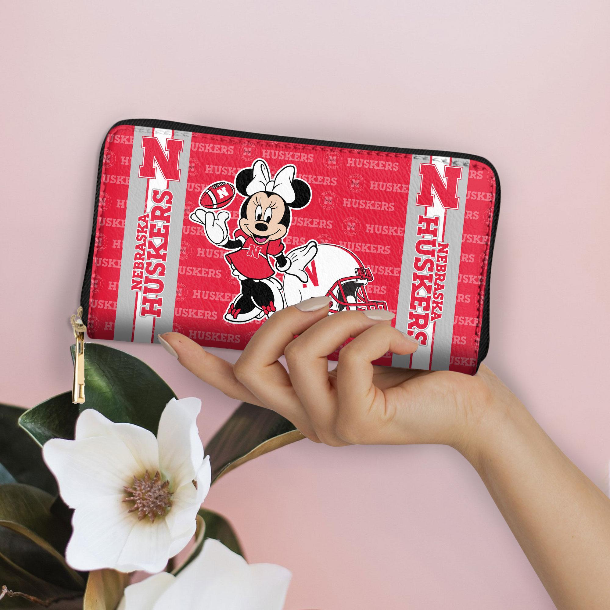 Sportswearmerch Nebraska Cornhuskers NCAA x Minnie Women Leather Handbag For Fan