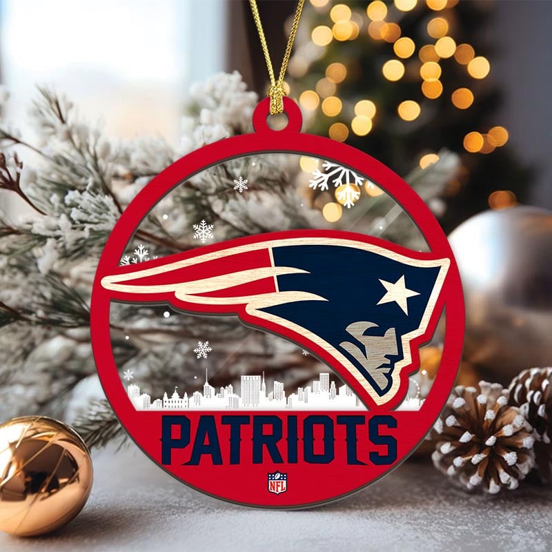 Sportswearmerch New England Patriots NFL Acrylic Mix Wooden Ornament Gift For Fans