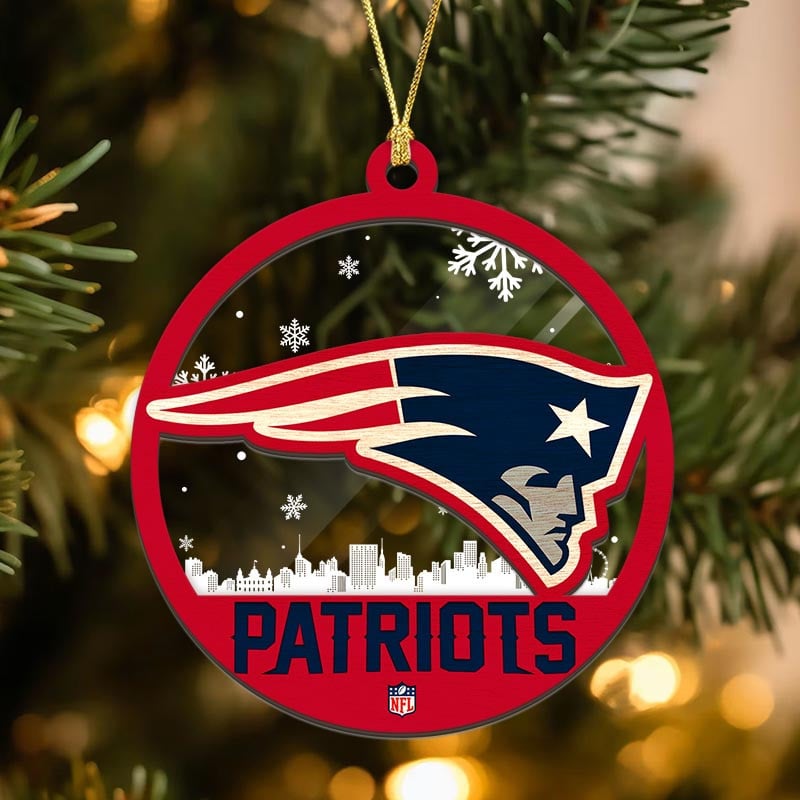 Sportswearmerch New England Patriots NFL Acrylic Mix Wooden Ornament Gift For Fans