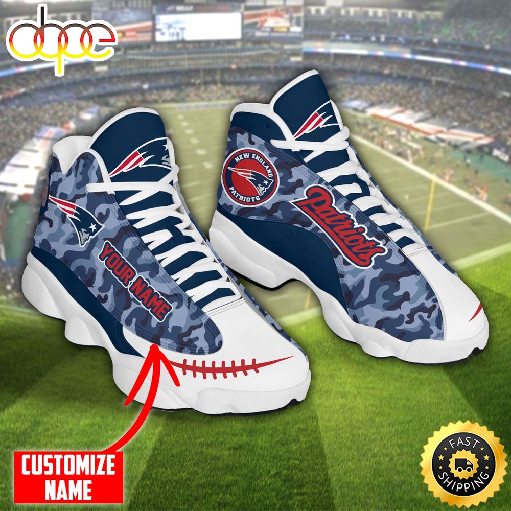 Sportswearmerch New England Patriots NFL AJ13 Sneakers Shoes For Men And Women