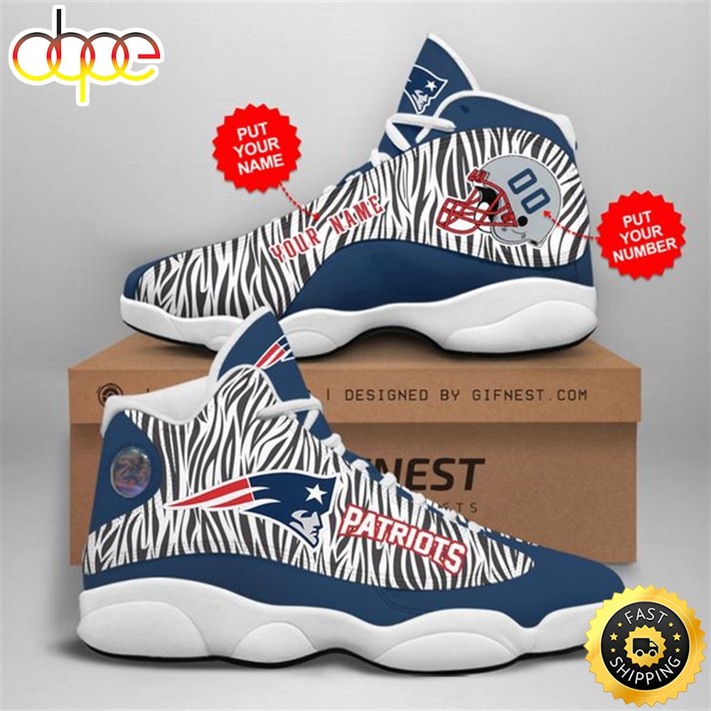 Sportswearmerch New England Patriots NFL AJ13 Sneakers Shoes For Men And Women
